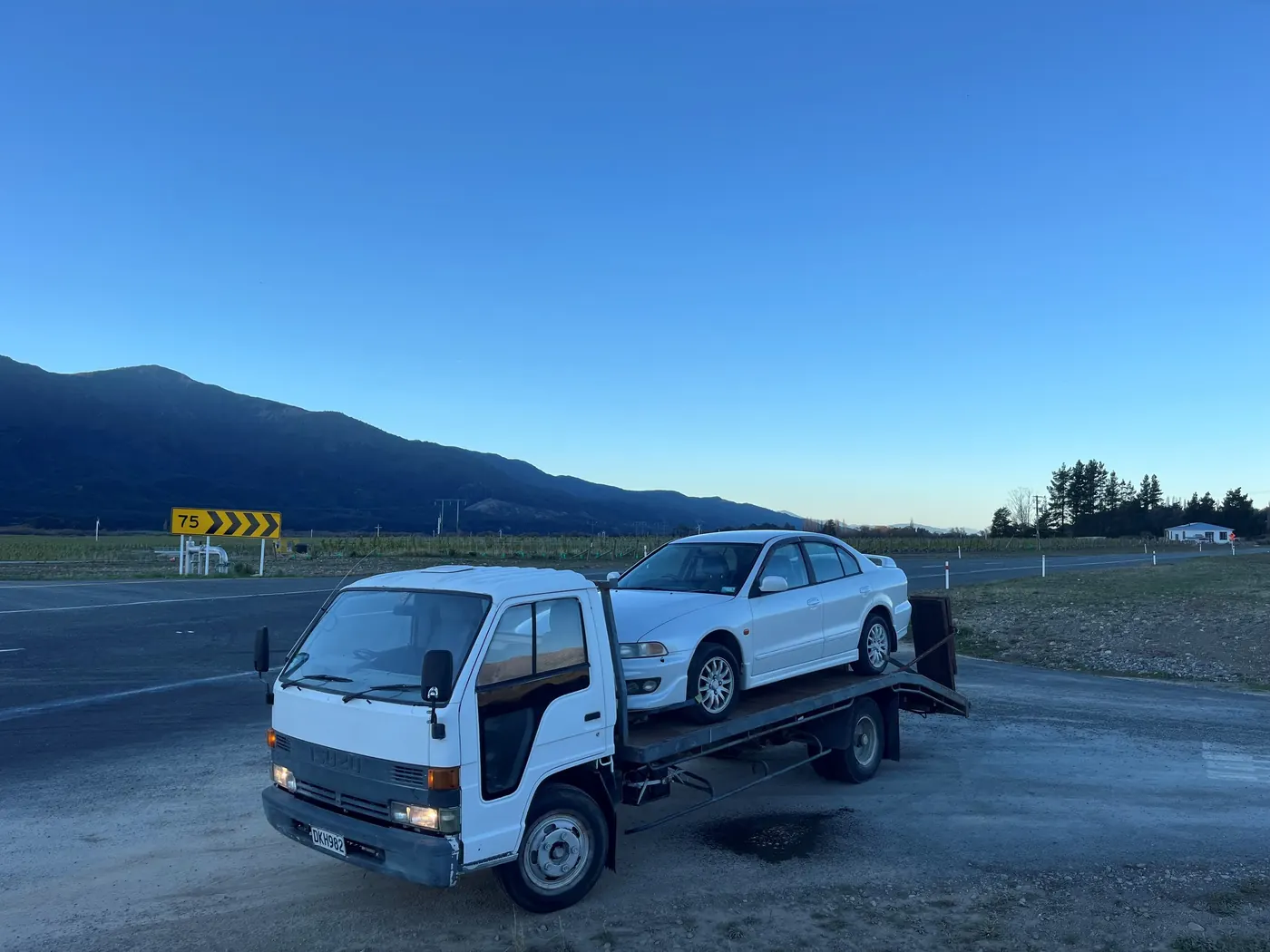Cash for Cars Nelson free car removal and towing service collecting a scrap car in the Nelson Tasman region, NZ